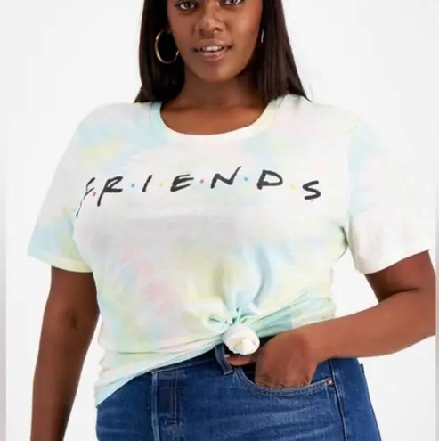 Love Tribe Friends Womens Short Sleeve Round Neck Tie Dye T-Shirt Size 3X