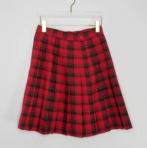 Y2k Weathervane Red Plaid Skirt Retro Vintage Schoolgirl Skirt Size 8