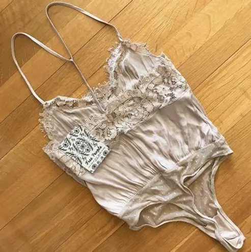 Free People NEW  Floral Lace Bodysuit / Blouse