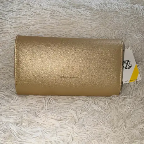 Christian LaCroix Glam Caviar Clutch In Gold - NWT