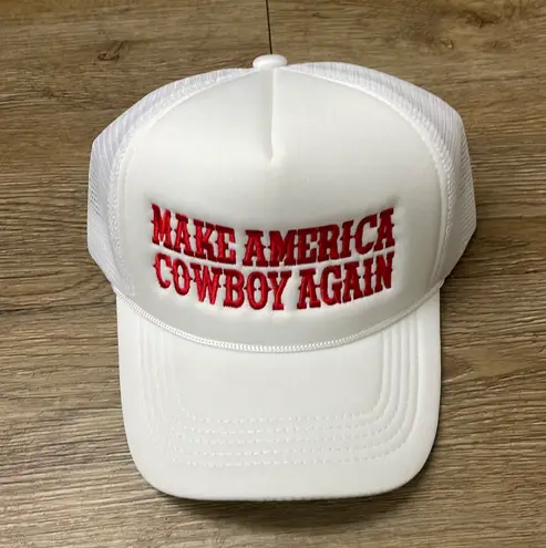 Make America Cowboy Again Trucker Hat White