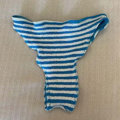 Cleonie Cheeky G Brief Bikini Bottom Azure Stripe White Size undefined - Image 4