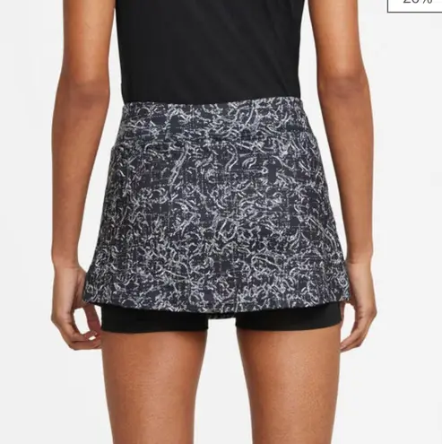 Nike Black And White Patterned Tennis Skirt