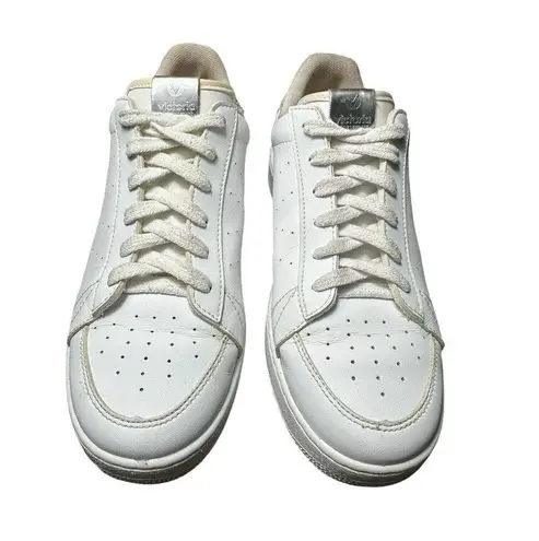 Victoria Shoes Womens EUR 38 US 7 White Low Top Lace Up Athletic Sneakers #S30