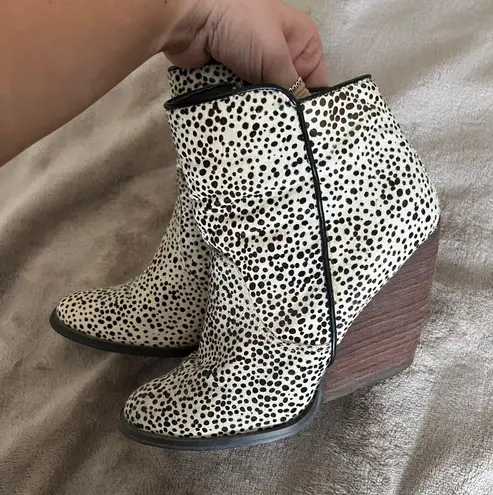 Very Volatile Spotted Hide Booties