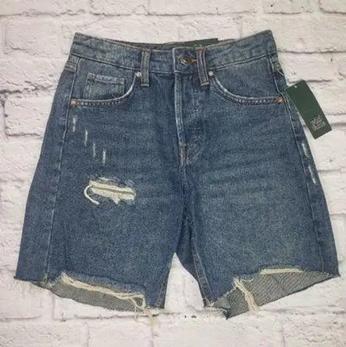 Wild Fable NEW  High-Rise Bermuda Shorts 00/24 Waist Denim Cutoff Jean Shorts