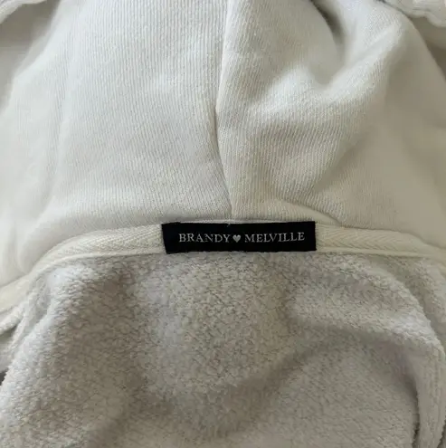 Brandy Melville white zip up