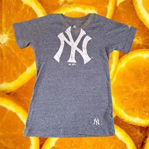 Adidas NY Yankees Tee WIth Jeweled NY Logo at the Bottom by ‎