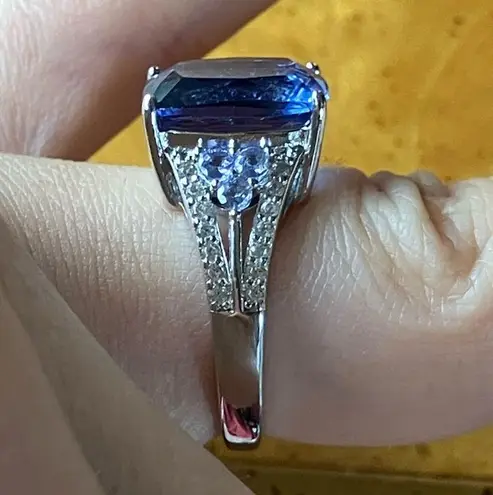 Color Changing Fluorite Tanzanite Sterling Silver Ring Size 6 Purple