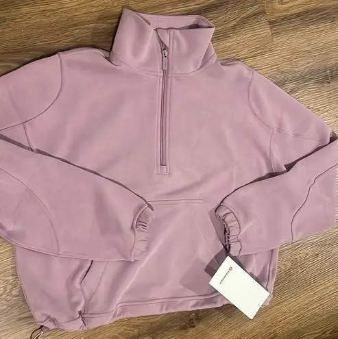 Lululemon Brushed Softstreme Half Zip ColourRose Blush