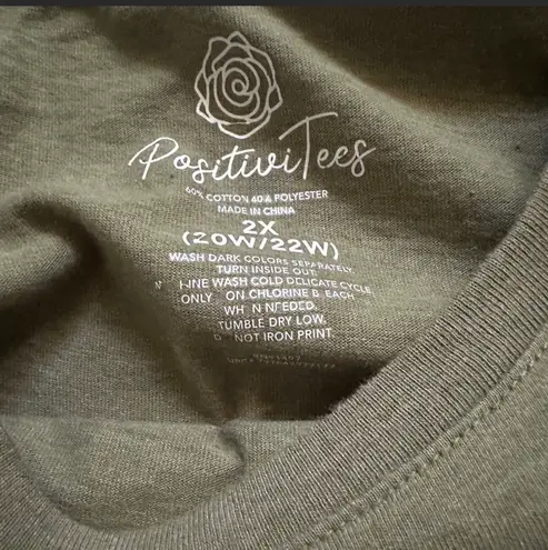 PositiviTees Olive Green Babes Support Babes Graphic T