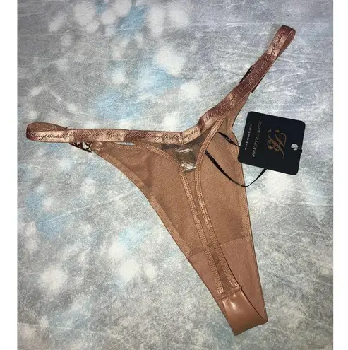 HONEY BIRDETTE Emily Bustier Thong Panty Set Toffee 30DD XS NWT SEXYLUX LINGERIE Gold Size undefined