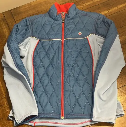 Pearl Izumi Women’s Quilted Jacket Size L Blue Red EUC