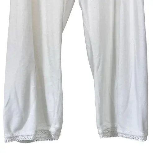 Juicy Couture  VINTAGE WHITE CROCHET TERRY Crop Pant TRACK SUIT SET