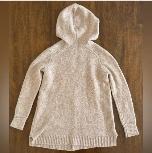 Marled Reunited Clothing Oatmeal hooded cardigan sweater