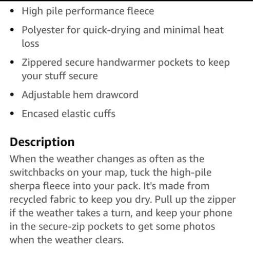 Marmot Plush fleece jacket