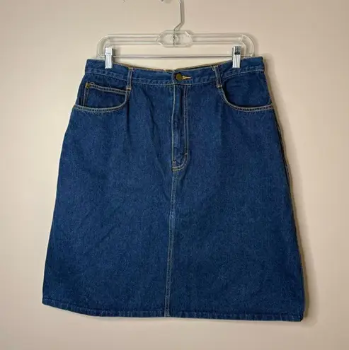 Vintage 90s Gitano blue denim mini skirt fitted grunge boho festival 10/12
