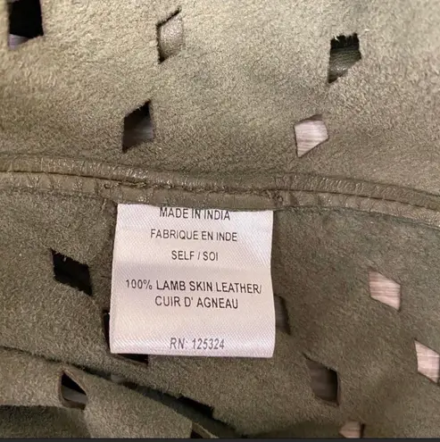 Haute Hippie Laser Cut Shrug Jacket Olive XS