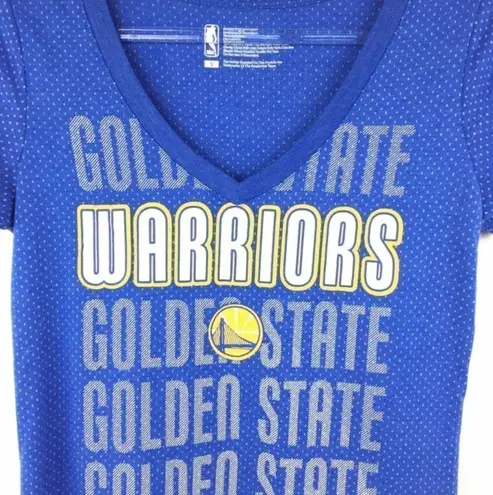 Nba  Golden State Warriors Blue Dotted Logo T-Shirt Small NWOT