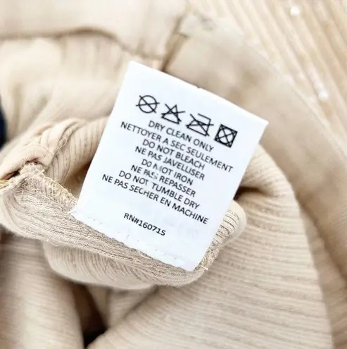 Retrofête Retrofete Julien Tan Sequin Flare Leg Pants Sz M