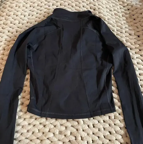 Athletic Zip Up Top Black