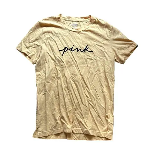 Pink by Victoria's Secret Yellow Comfy Sleep Shirt Women's Size Medium