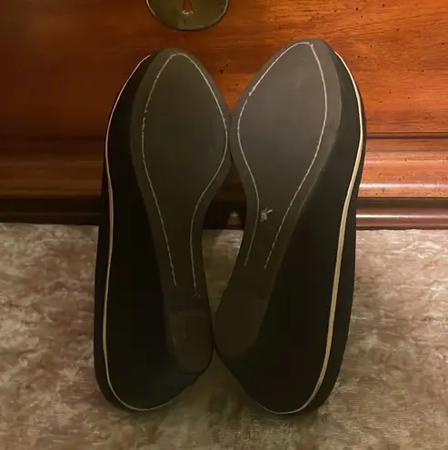 Pilcro and the Letterpress ANTHRO Black Tan Trim 2.75” Wedge Heels $150 VGUC 7