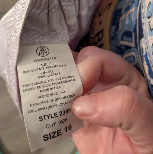 Moshita Couture Lavender And Silver Metallic Skirt Suit Size 16 Purple