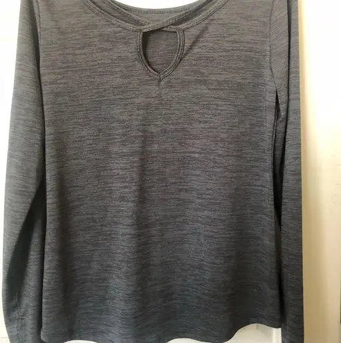 Apana Long Sleeve Strappy Back Top Gray M