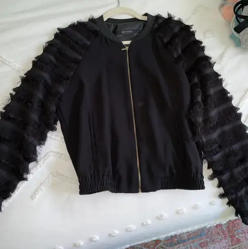 ZARA Fringe Bomber