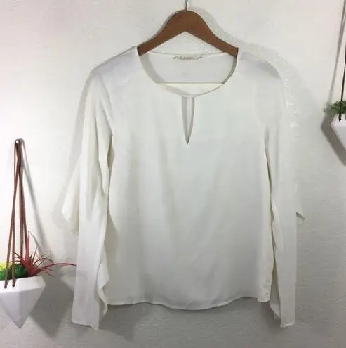 Cooper and Ella  ivory ruffle sleeve blouse