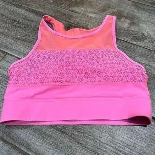 Zyia  Active Pink Padded Sports Bra Size Medium