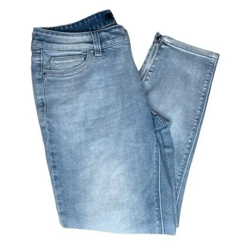 White House | Black Market  Skinny Cropped Ankle Zipper Jeans Light Blue Size 4