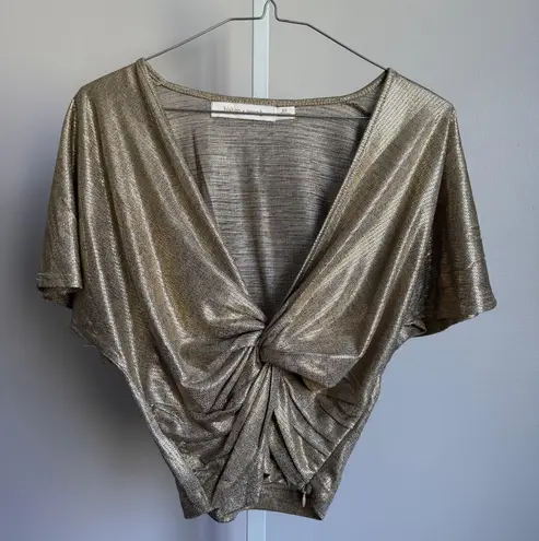 Bishop and Young sz XS Gold Crop Top