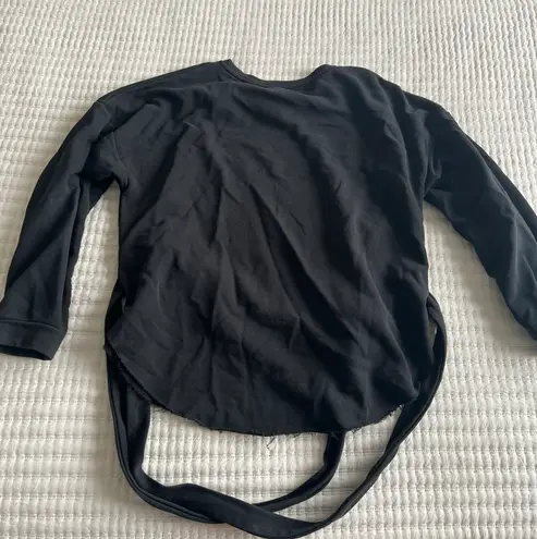 ZARA Black Wrap Tie Shirt