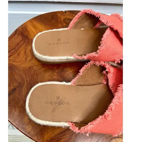Caslon Coral Frayed Edges Paxton Cross Strap Slides Womens Sandals Size 7