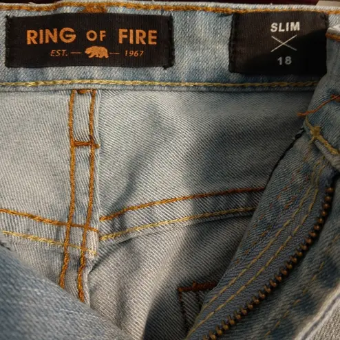 Ring Of Fire  Jeans distressed Slim fit light wash