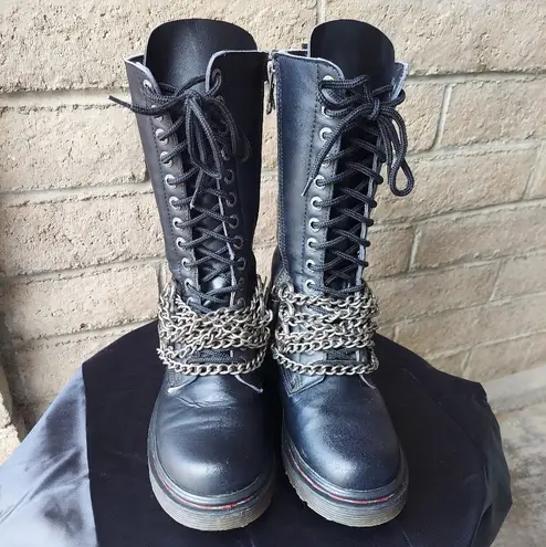 Demonia Disorder 301 Brass Knuckle Boots RARE