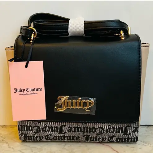 Juicy Couture Spring Fling Crossbody Y2K / Black & Beige Preppy Y2K