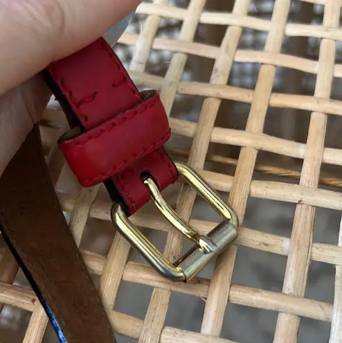 Moschino Logo Skinny Leather Belt