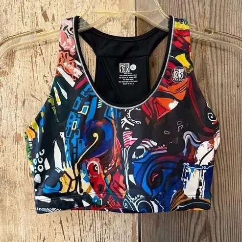 DESOTO FEMME Multicolor Sports Bra Large Red