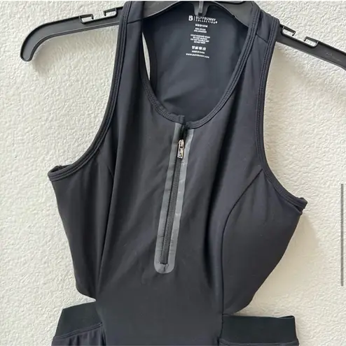 Buffbunny Courtside Zip Dress in Onyx Black