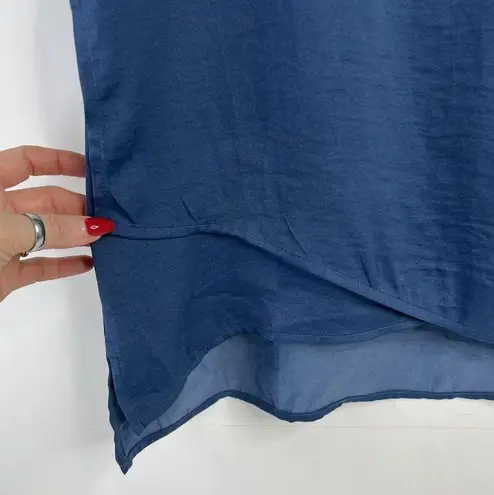 Chico's Chico’s Size 0 US S 4 Sleeveless Top Layered Hem Split V-Neck Crepe Shell Layer