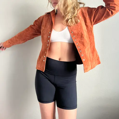 Coldwater Creek Vintage Orange Leather Jacket