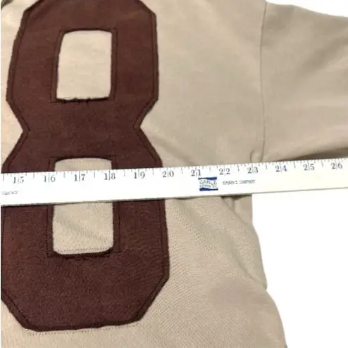 Oversized Boxy Crewneck Pullover Retro Star Patch Medium Multiple