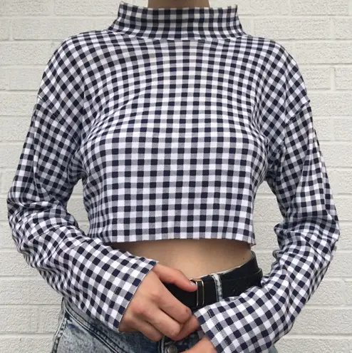 Urban Outfitters Gingham Mock Neck