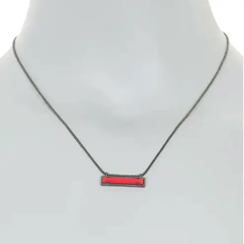 Kendra Scott NWT  'Eleanor' Pendant Necklace - gunmetal bright red