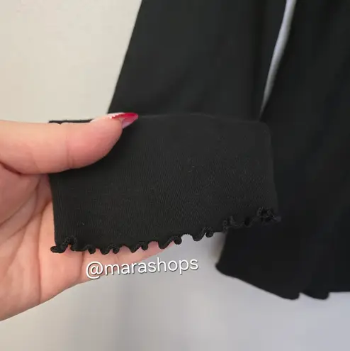 Raquel Allegra Black Long Sleeve Fitted T