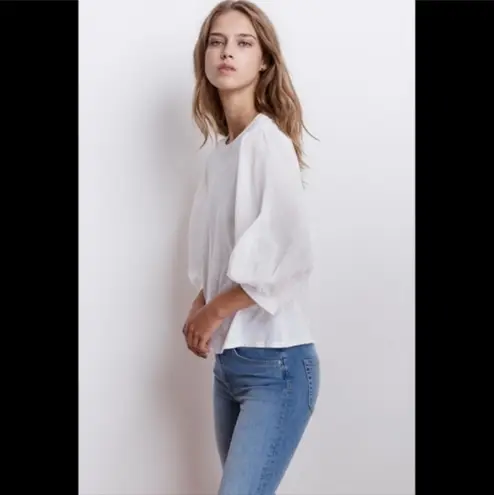 Velvet graham & spencer simpson cotton slub tee S White