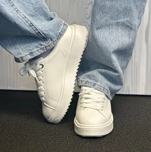 Soda White Vegan Leather Sneakers